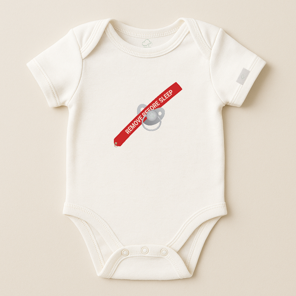 Baby Bodysuit “Remove Before Sleep” – Kumy Kids® Aviation Style