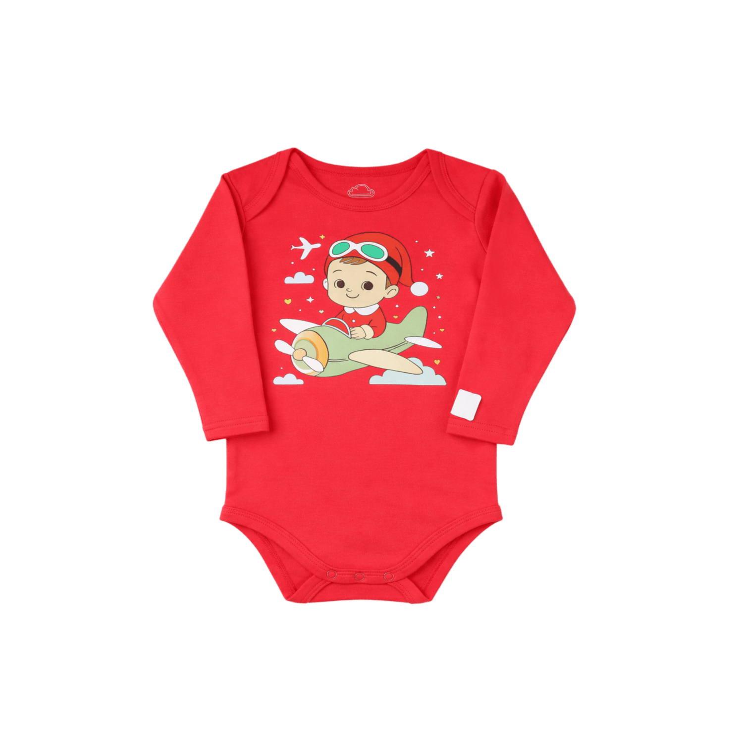 Baby red long sleeve onesie Christmas edition