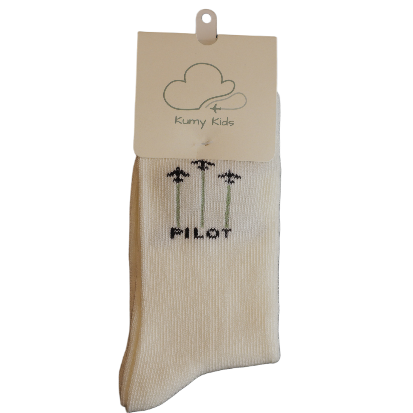 Baby Cotton Socks Pilot Aviation Design - Soft Ribbed Italian 0-24M