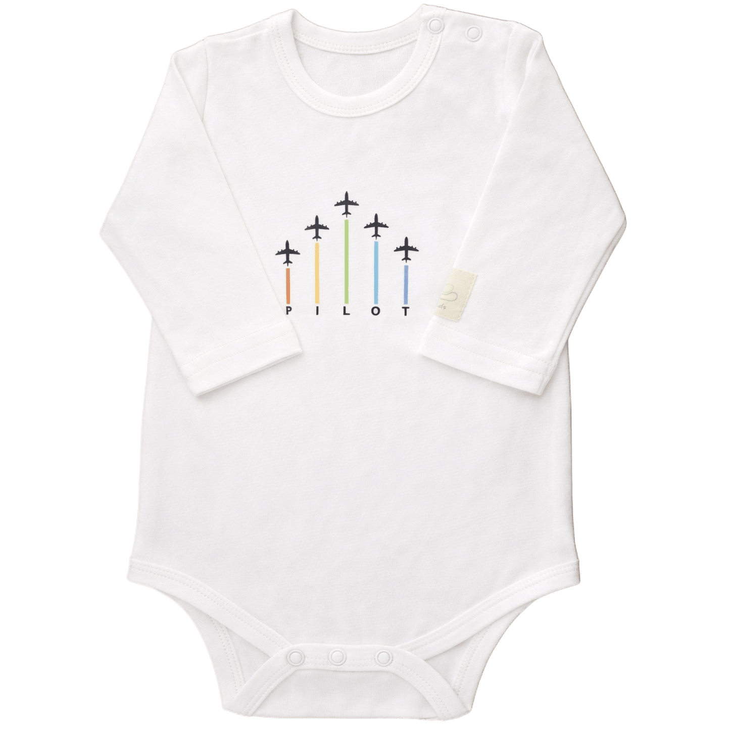 Baby Pilot Bodysuit Long Sleeve - 100% Cotton Italian Design 0-24M