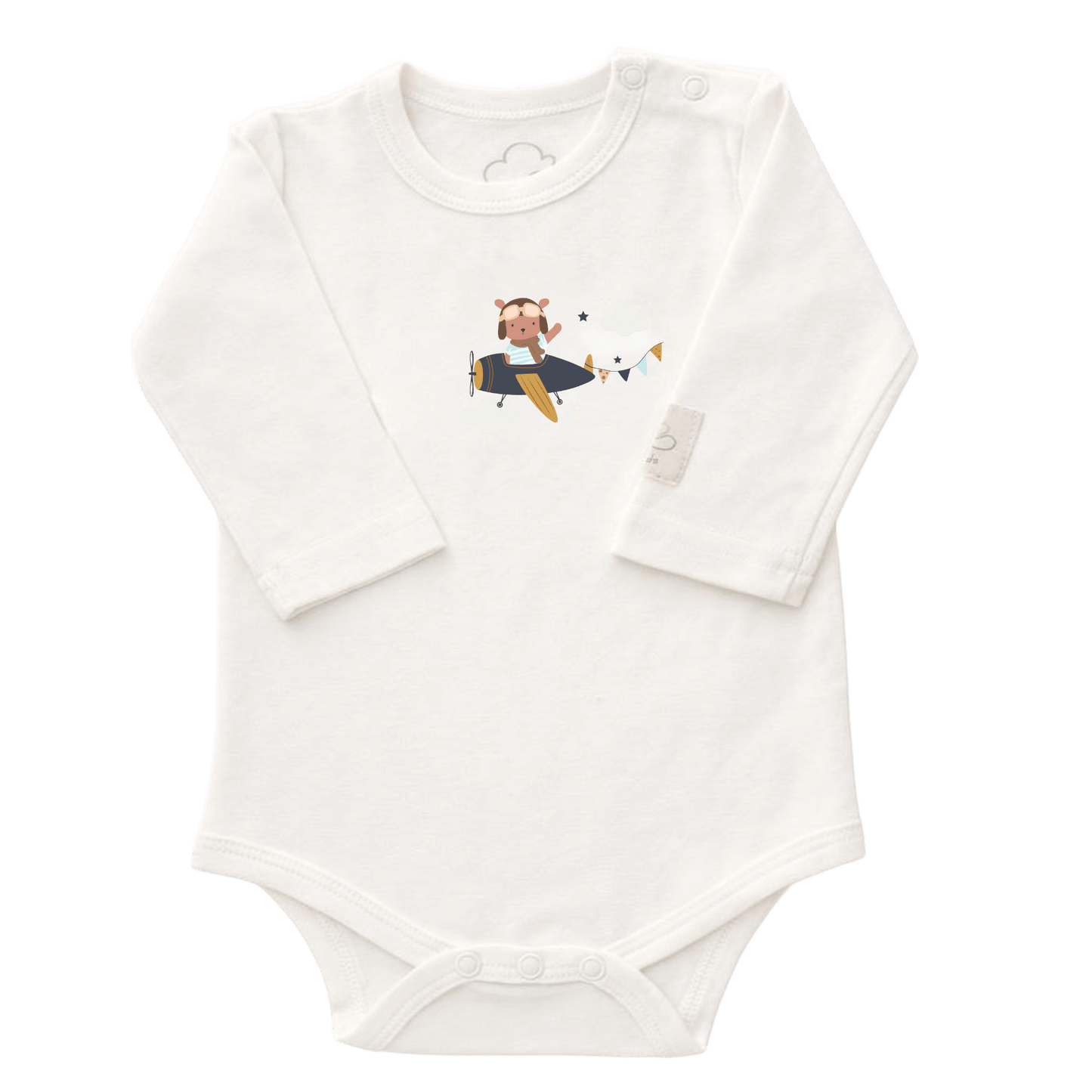 Baby Pilot Bodysuit Long Sleeve - 100% Cotton Italian Design 0-24M