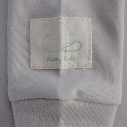 Grey aviation baby romper, long sleeve and cuff detail