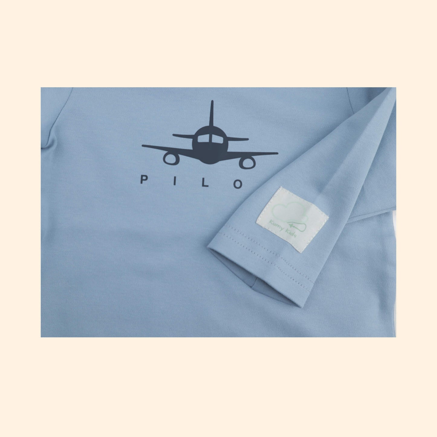 Long Sleeve baby onesie with Pilot and logo details