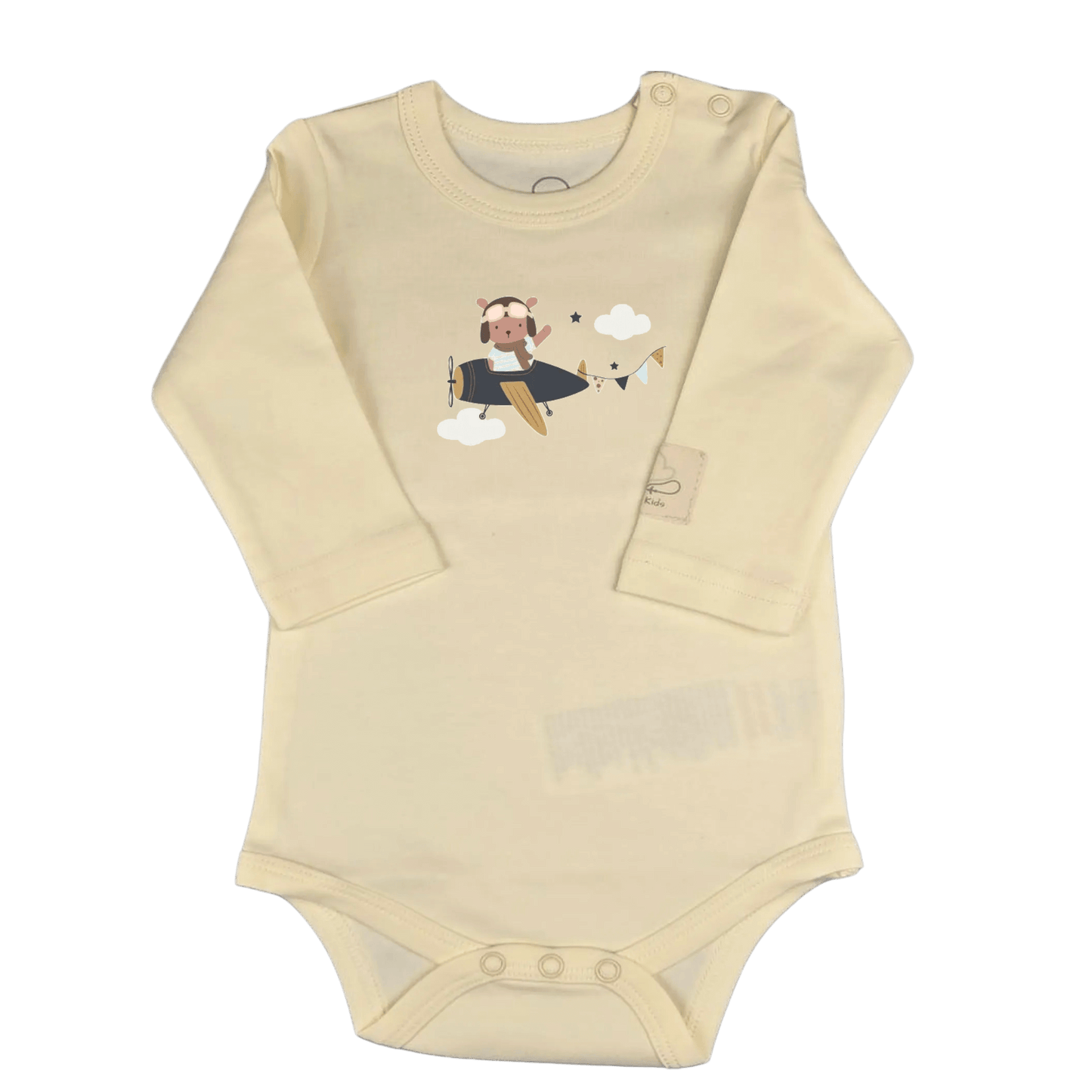 Baby Pilot Bodysuit Long Sleeve - 100% Cotton Italian Design 0-24M