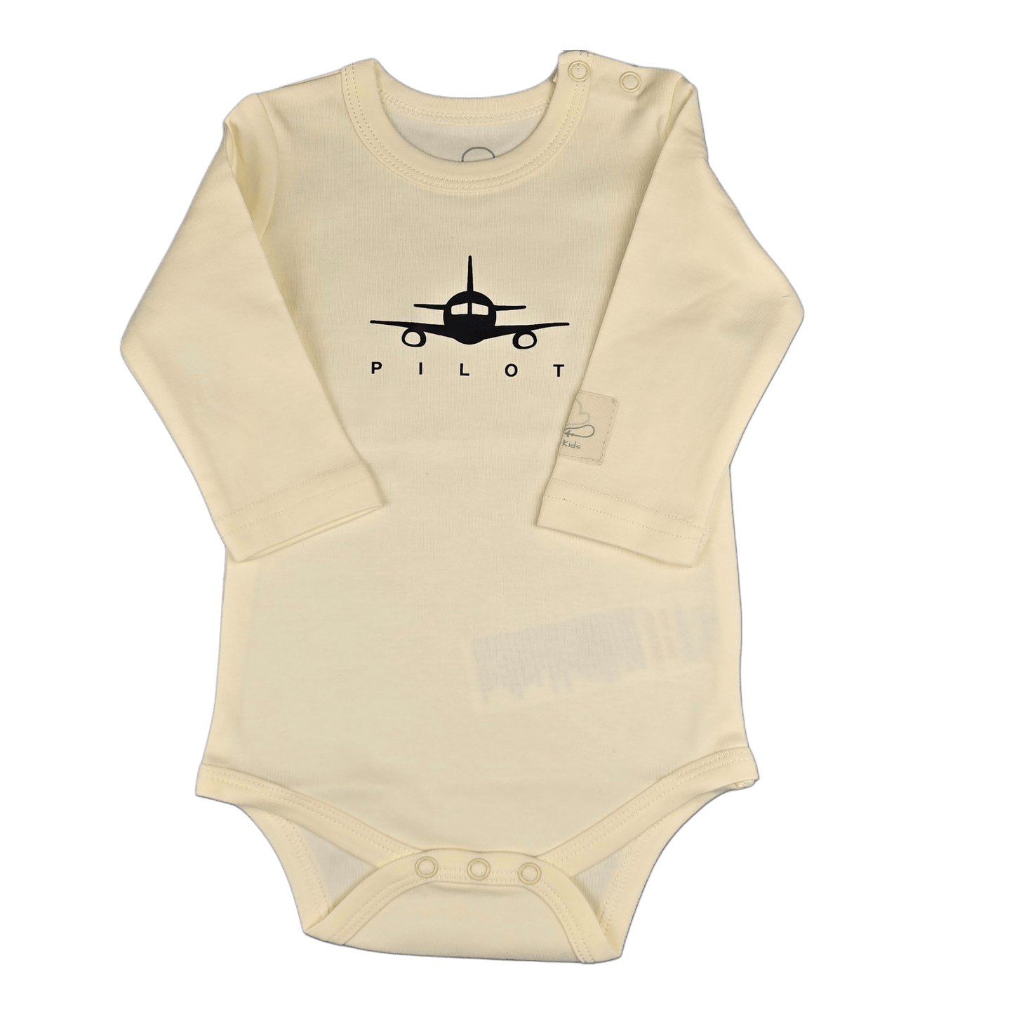 Baby Pilot Bodysuit Long Sleeve - 100% Cotton Italian Design 0-24M
