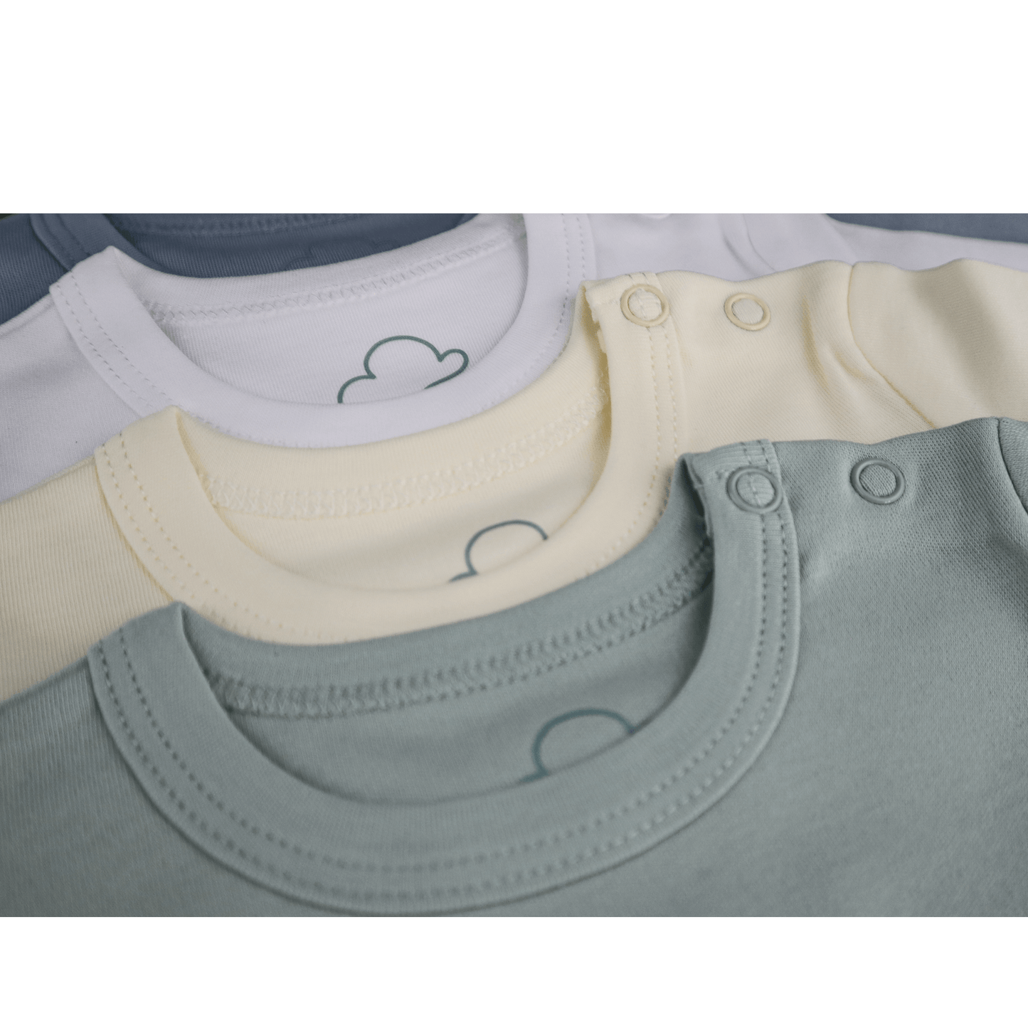 Aviation baby onesie collection, short sleeve styles flat lay, lifestyle view – Kumy Kids