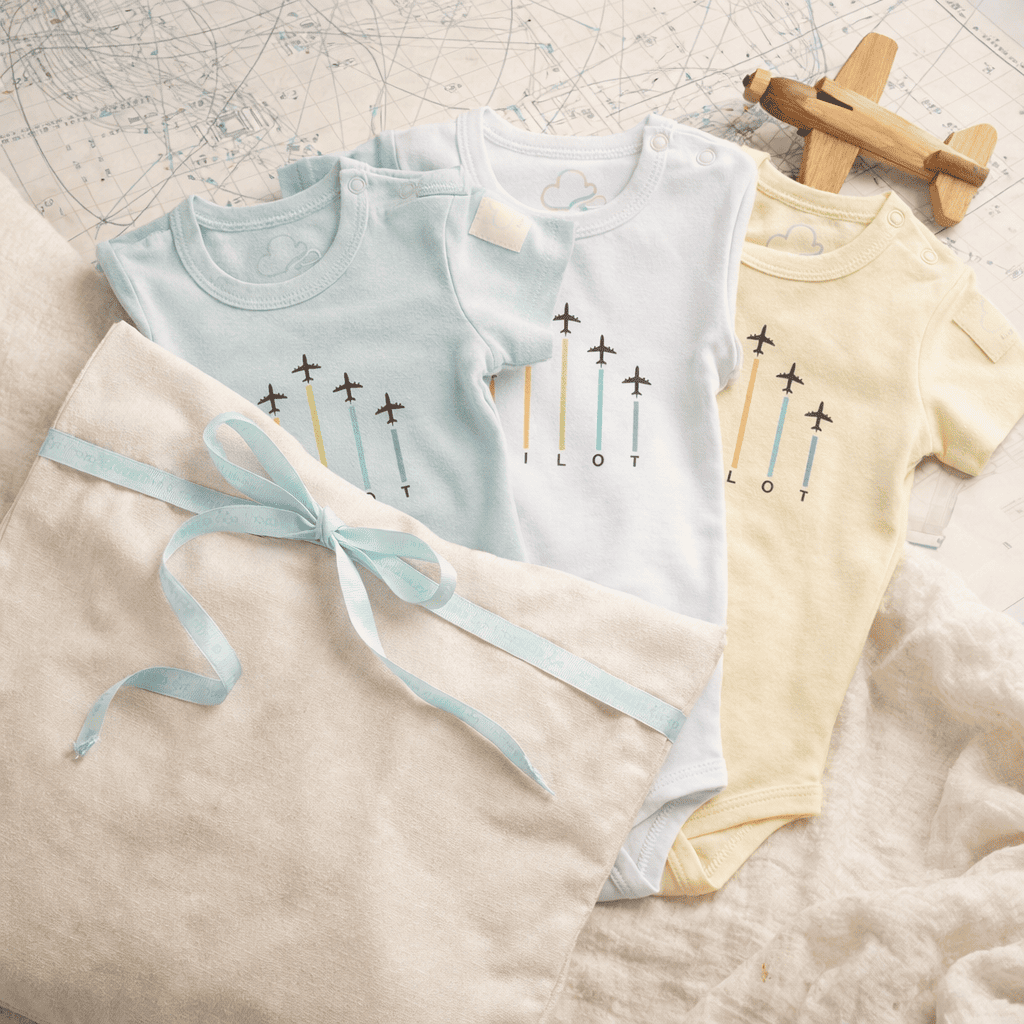 Short sleeve baby bodysuits in mixed colourways, flat lay – Kumy Kids