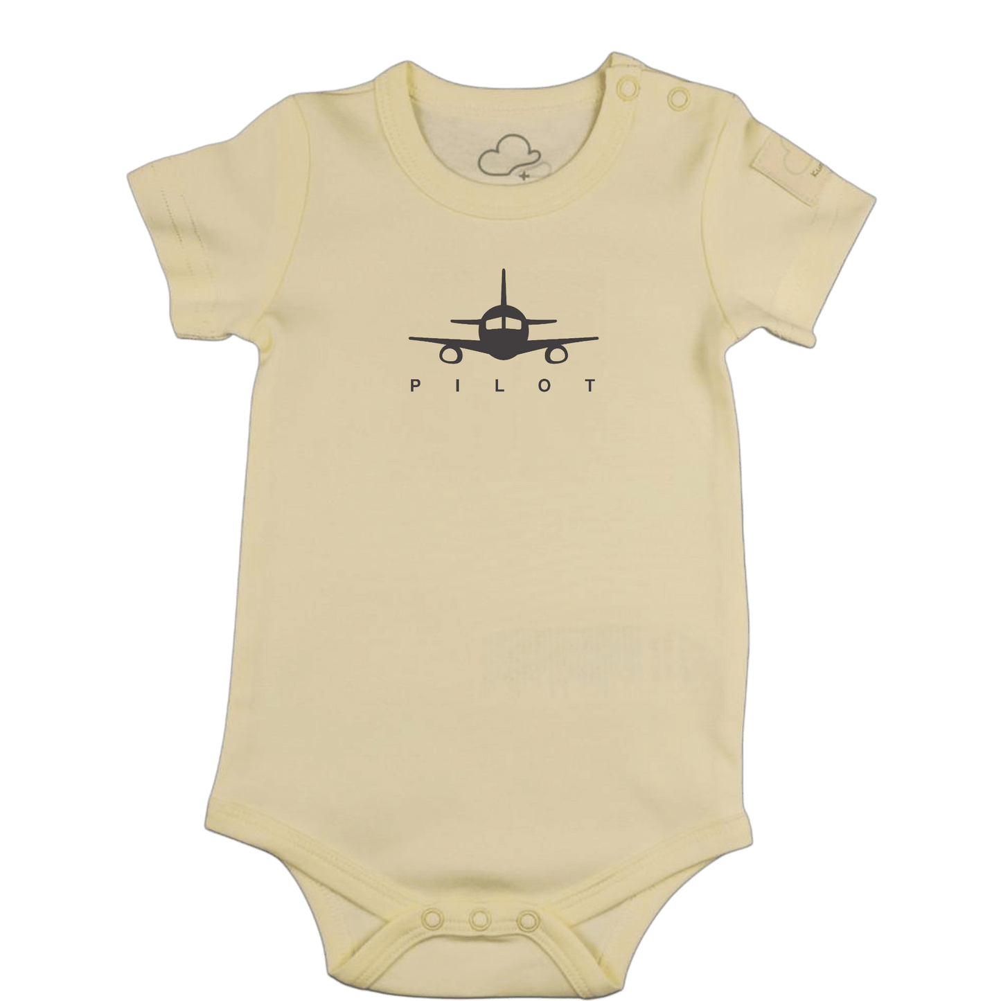 Baby Short Sleeve Aviation Bodysuit - 100% Cotton Italian Design 0-24M