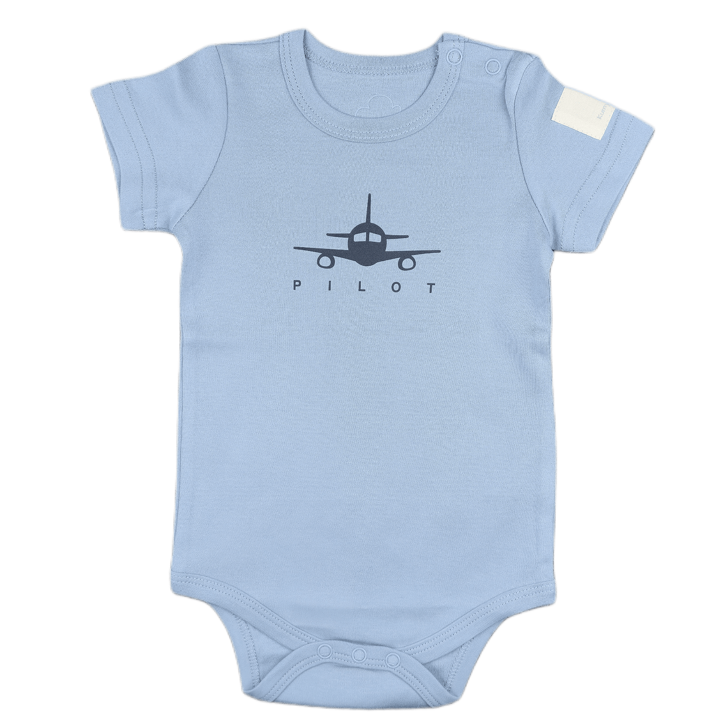 Baby Short Sleeve Aviation Bodysuit - 100% Cotton Italian Design 0-24M