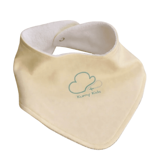 Baby Bib Bandana Cotton Aviation Logo - Beige Triangle Italian Design 0-3Y