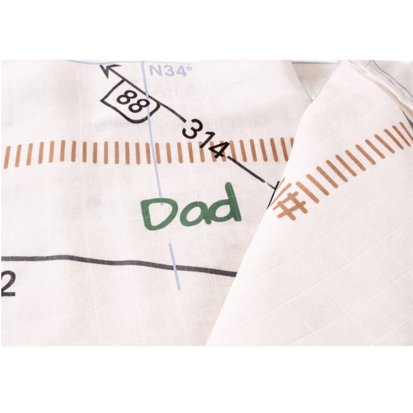 Muslin Blanket Baby Aviation Map Design - Soft Italian 110x160cm 0-36M