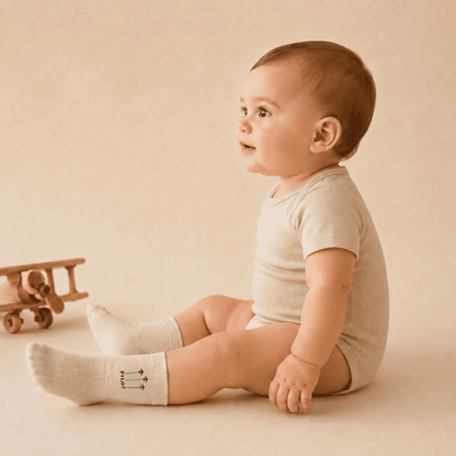 Baby Cotton Socks  Aviation Design - Soft Ribbed Design