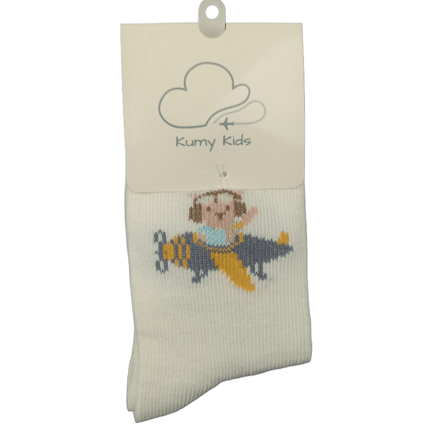 Baby Cotton Socks  Aviation Design - Soft Ribbed Design