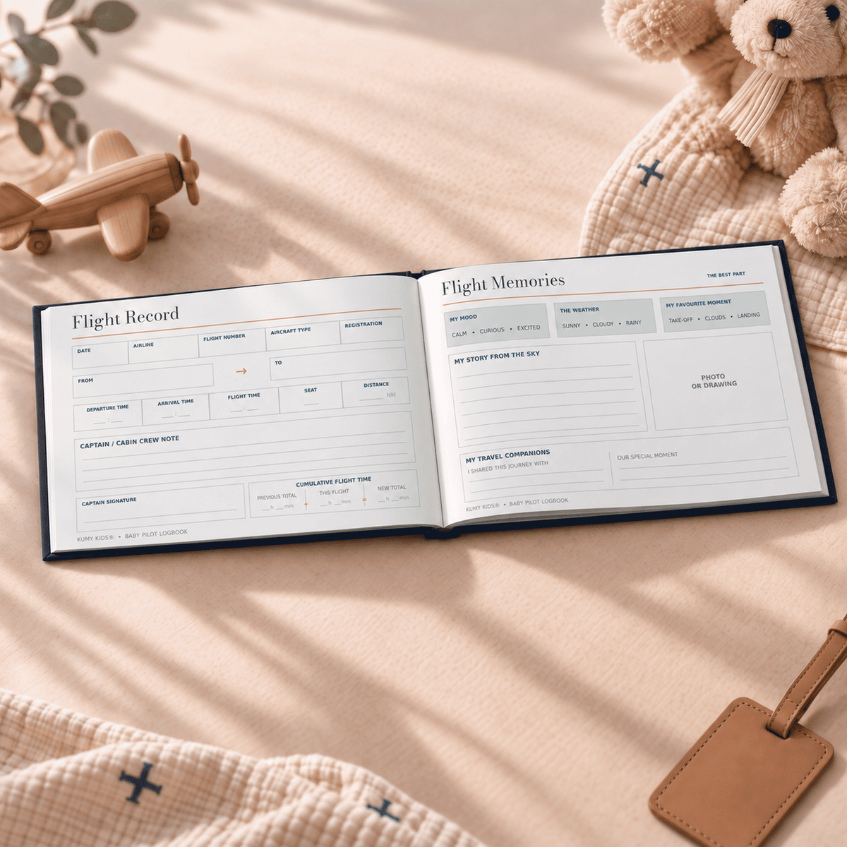 Baby Pilot Logbook – First Flight Travel Journal