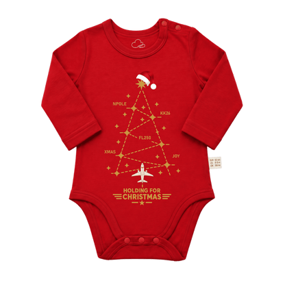 Red Aviation Christmas Baby Bodysuit – Flight Path Design